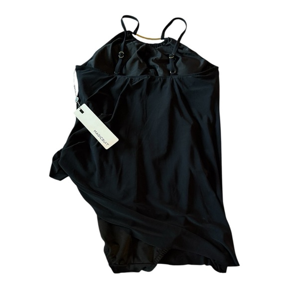 Magicsuit by Miraclesuit Solid Parker Swim Tummy Control Dress in Black 6006012 - Picture 13 of 14